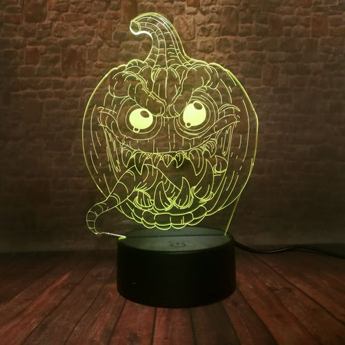 Luminous Hallowmas Pumpkin Skull Model Nightlight